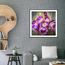 Charger l'image dans la galerie, Fleur - diamant rond complet - 30x30cm