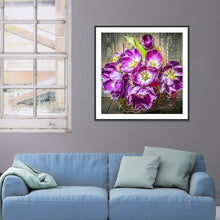 Charger l'image dans la galerie, Fleur - diamant rond complet - 30x30cm