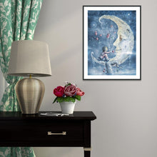 Charger l'image dans la galerie, Visage de lune - diamant rond plein - 30x40cm