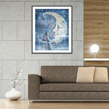 Charger l'image dans la galerie, Visage de lune - diamant rond plein - 30x40cm