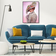 Charger l'image dans la galerie, Sourire de dame - diamant rond complet - 30x40cm