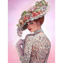 Charger l'image dans la galerie, Sourire de dame - diamant rond complet - 30x40cm