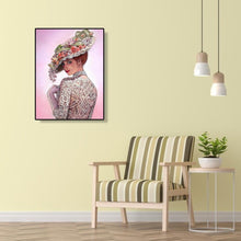 Charger l'image dans la galerie, Sourire de dame - diamant rond complet - 30x40cm