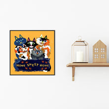 Charger l'image dans la galerie, Chats - diamant rond complet - 30x30cm