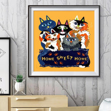 Charger l'image dans la galerie, Chats - diamant rond complet - 30x30cm