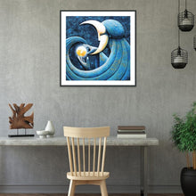 Charger l'image dans la galerie, Lune - diamant plein rond - 30x30cm