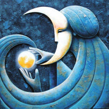 Charger l'image dans la galerie, Lune - diamant plein rond - 30x30cm