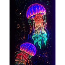 Charger l'image dans la galerie, Méduses - diamant rond complet - 30x40cm