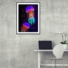 Charger l'image dans la galerie, Méduses - diamant rond complet - 30x40cm