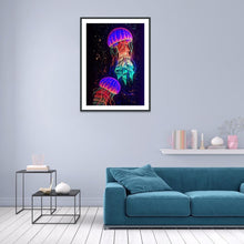 Charger l'image dans la galerie, Méduses - diamant rond complet - 30x40cm
