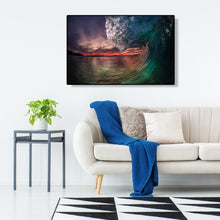 Charger l'image dans la galerie, Vagues océaniques - diamant rond complet - 40x30cm