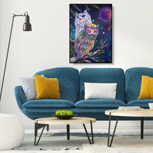 Charger l'image dans la galerie, Hibou - diamant rond complet - 30x40cm