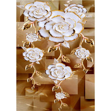 Charger l'image dans la galerie, Fleur - diamant rond complet - 40x30cm