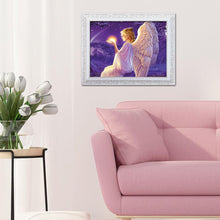 Charger l'image dans la galerie, Ange - diamant rond complet - 40x30cm