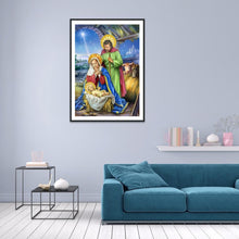 Charger l'image dans la galerie, Naissance de Jésus - peinture en diamant complet - 30x40cm