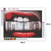 Charger l'image dans la galerie, Lèvres - diamant rond complet - 30x40cm