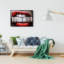 Charger l'image dans la galerie, Lèvres - diamant rond complet - 30x40cm