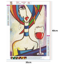 Charger l'image dans la galerie, Femmes de vin - diamant rond complet - 30x40cm