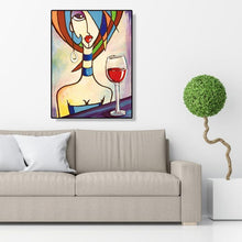 Charger l'image dans la galerie, Femmes de vin - diamant rond complet - 30x40cm