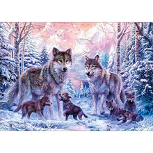 Charger l'image dans la galerie, Loups - peinture en diamant complet - 40x30cm