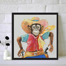 Charger l'image dans la galerie, Singe - diamant rond complet - 30x30cm