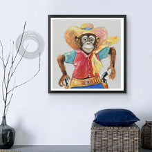 Charger l'image dans la galerie, Singe - diamant rond complet - 30x30cm