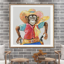 Charger l'image dans la galerie, Singe - diamant rond complet - 30x30cm