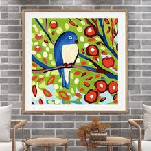 Charger l'image dans la galerie, Oiseau de branche - diamant rond complet - 30x30cm