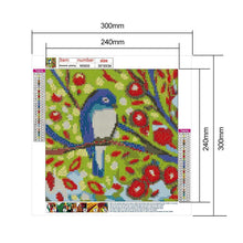 Charger l'image dans la galerie, Oiseau de branche - diamant rond complet - 30x30cm