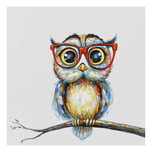 Charger l'image dans la galerie, Lunettes hibou - diamant rond complet - 30x30cm