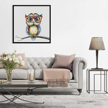 Charger l'image dans la galerie, Lunettes hibou - diamant rond complet - 30x30cm