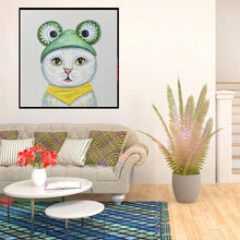 Charger l'image dans la galerie, Chat littéraire - diamant rond complet - 30x30cm