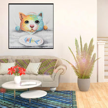 Charger l'image dans la galerie, Os de poisson de chat - diamant rond complet - 30x30cm