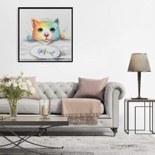 Charger l'image dans la galerie, Os de poisson de chat - diamant rond complet - 30x30cm