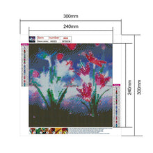 Charger l'image dans la galerie, Fleur de libellule - diamant rond complet - 30x30cm