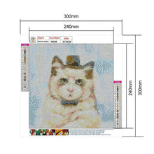 Charger l'image dans la galerie, Chat - diamant rond complet - 30x30cm