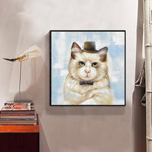 Charger l'image dans la galerie, Chat - diamant rond complet - 30x30cm