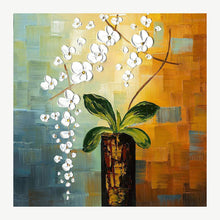 Charger l'image dans la galerie, Fleurs sur pile - diamant rond complet - 30x30cm