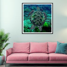 Charger l'image dans la galerie, Tortue de mer - diamant rond complet -