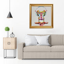 Charger l'image dans la galerie, Grenouille de musique - diamant rond complet - 30x30cm