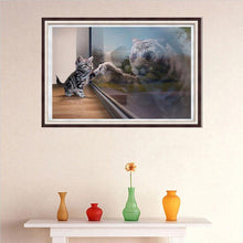Charger l'image dans la galerie, Tigre de chat - peinture complète de diamant - 40x30cm