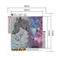 Charger l'image dans la galerie, Loups - diamant rond complet - 30x30cm