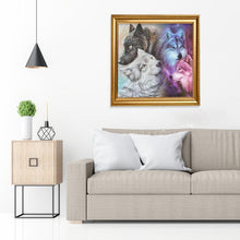 Charger l'image dans la galerie, Loups - diamant rond complet - 30x30cm