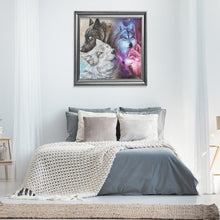 Charger l'image dans la galerie, Loups - diamant rond complet - 30x30cm