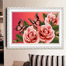 Charger l'image dans la galerie, Fleurs - peinture en diamant complet - 40x30cm