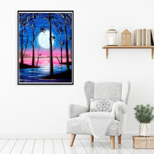 Charger l'image dans la galerie, Lune - diamant plein rond - 30x40cm