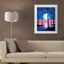 Charger l'image dans la galerie, Lune - diamant plein rond - 30x40cm