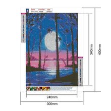 Charger l'image dans la galerie, Lune - diamant plein rond - 30x40cm