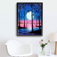 Charger l'image dans la galerie, Lune - diamant plein rond - 30x40cm