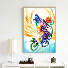 Charger l'image dans la galerie, Loup avec des ailes - diamant rond complet - 30x40cm